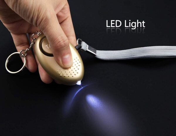 Personal Alarm for Women 140DB Emergency Self-Defense Security Alarm Keychain with LED Light for Women Kids and Elders-2 Pack - Image 3