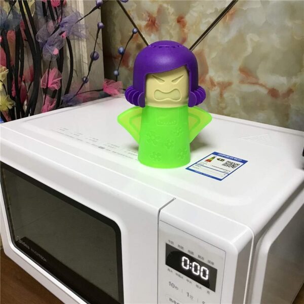 Angry Mama Microwave Oven Steam Cleaner, Angry Mom Microwave Cleaner, Just Add Vinegar and Water, Cut Cleaning Time by Half (Green) - Image 7