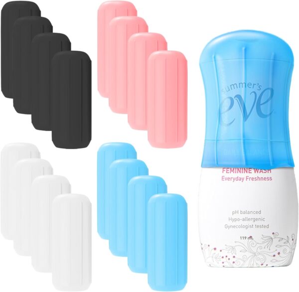 16 Pack Silicone Bottle Covers,Travel Essentials for Women,Cruise Ship Essentials,Airplane Travel Accessories Luggage Travel Size Toiletries,Elastic Sleeves for Leak Proofing,Travel Must Haves - Image 7