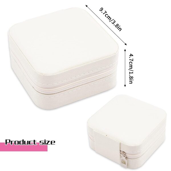 Neveika Portable Travel Mini Jewelry Box Leather Jewellery Ring Organizer Case Storage Gift Box Girls Women (4 colorx1).