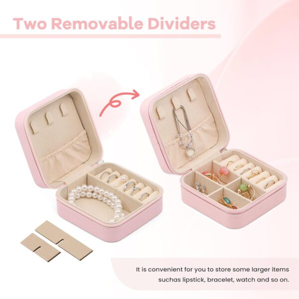 12 Pcs Travel Jewelry Box Exquisite Travel Jewelry Case Portable Jewellery Storage Holder Organizer Box Small Jewelry Organizer for Rings Earrings Necklaces Pendants Bracelets Watches - Image 4