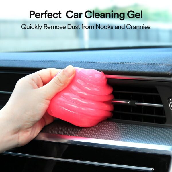 PULIDIKI Car Cleaning Gel Car Cleaning Putty Slime Interior Cleaner Auto Detail Tools Essentials Car Accessories Pink Stocking Stuffers Gifts for Women Men White Elephant Gifts Adults Teens Christmas - Image 2