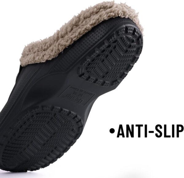 Beslip Classic Fur Lined Clogs Waterproof Winter Fuzzy Slippers for Women Men Indoor and Outdoor - Image 5