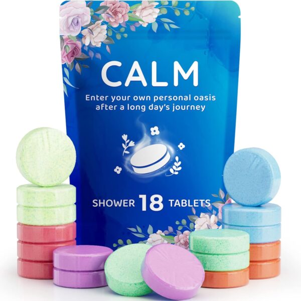 18-Pack Shower Steamers Aromatherapy, Shower Bath Bombs with Individually Wrapped, Variety Shower Tablets, Stocking Stuffers, Mother’s Day Presents/Birthday Presents for Women