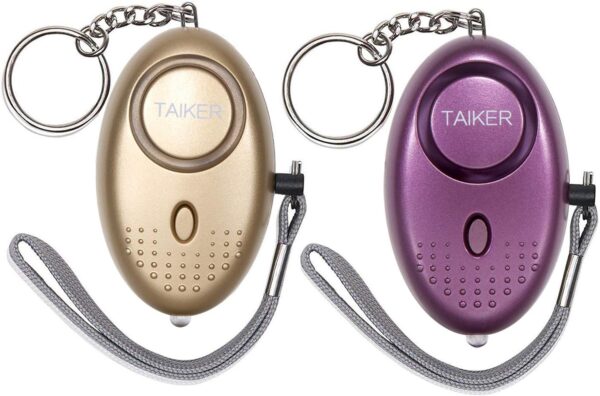 Personal Alarm for Women 140DB Emergency Self-Defense Security Alarm Keychain with LED Light for Women Kids and Elders-2 Pack