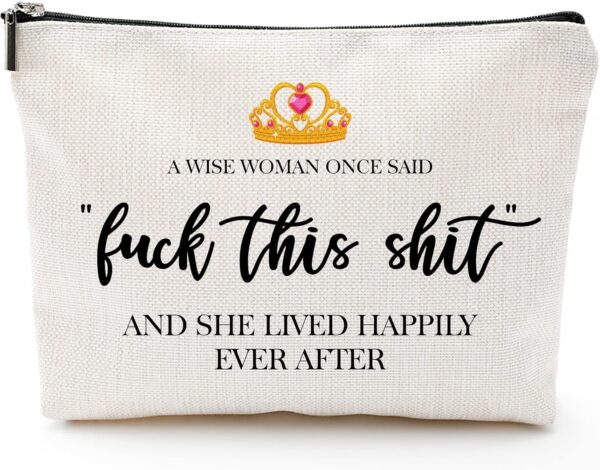 Funny Gifts for Women, Friends, Hostess Gift Ideas Strong women Retirement Cool Gifts for Coworkers Women Birthday Gift Ideas Gag gifts Girls Weekend Fun Makeup Travel Bag Inspirational Cosmetic Bag