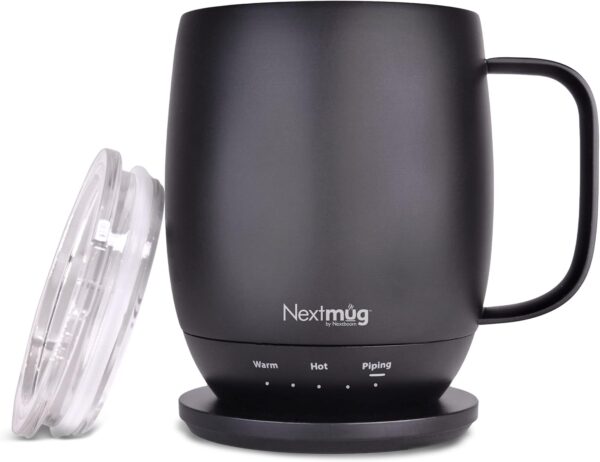 Nextmug - Temperature-Controlled, Self-Heating Coffee Mug (Black - 14 oz.) - Image 7