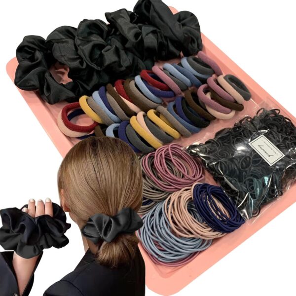 YANRONG 755PCS Hair Accessories for Woman Set Seamless Ponytail Holders Variety Hair Scrunchies Hair Bands Scrunchy Hair Ties For Thick and Curly (Mix) - Image 9