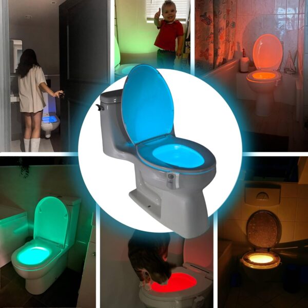 2 Pack The Original Toilet Bowl Night Light. Fun & Useful Bathroom Motion Sensor Tech Gadget. Funny Novelty Birthday Gift Idea. Stocking Stuffer for Him Her Guys Men Mom Brother - Image 8