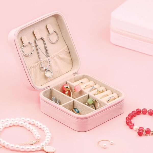 12 Pcs Travel Jewelry Box Exquisite Travel Jewelry Case Portable Jewellery Storage Holder Organizer Box Small Jewelry Organizer for Rings Earrings Necklaces Pendants Bracelets Watches - Image 5