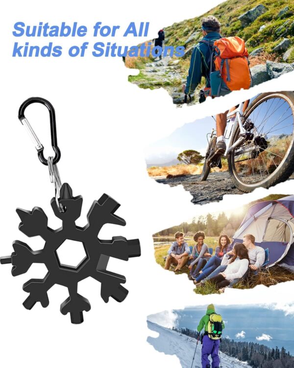 Stocking Stuffers for Adults Men Women, Gifts for Men, 18 in 1 Snowflake Multitool, White Elephant Gifts for Adults, Christmas Gift for Men Who Have Everything, Cool Gadget for Boy, Him,Husband - Image 5