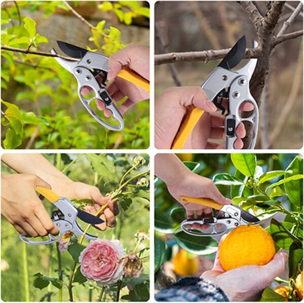 Garden Clippers, Premium Germany Pruners, Work 3 Times Easier, Professional Pruning Shears, Cutting Rose, Flower, Hedge, Stem, Sharp Scissors Gardening Tools, Arthritis Weak Hand Snips - Image 7