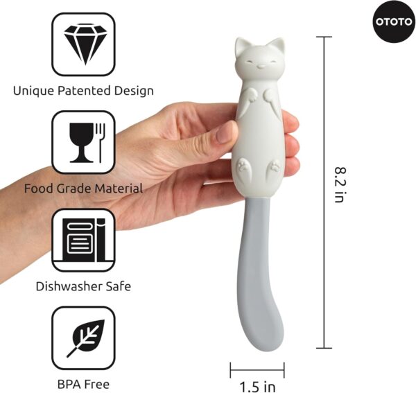 OTOTO Jar Scraper Spatula - Silicone Scraper, Cute Kitchen Accessories, Unique Fun Cooking Kitchen Gadgets for Foodies - BPA-free & 100% Food Safe (Mary Cat) - Image 6