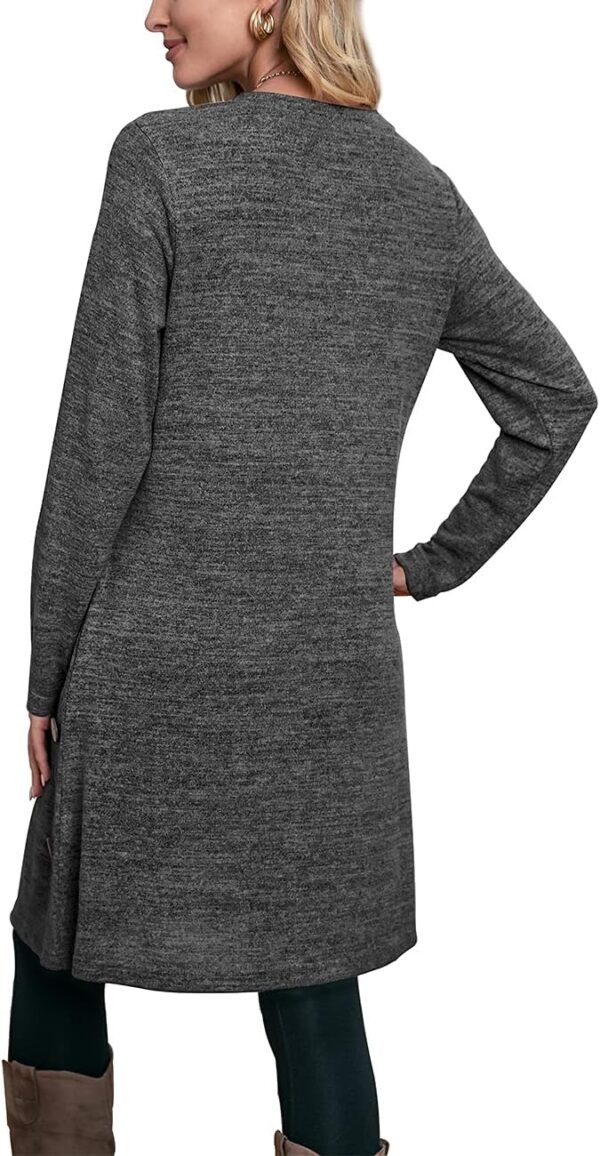 OFEEFAN Womens Long Sleeve Tunic Dres Fall Outfits with Pockets Buttons - Image 5