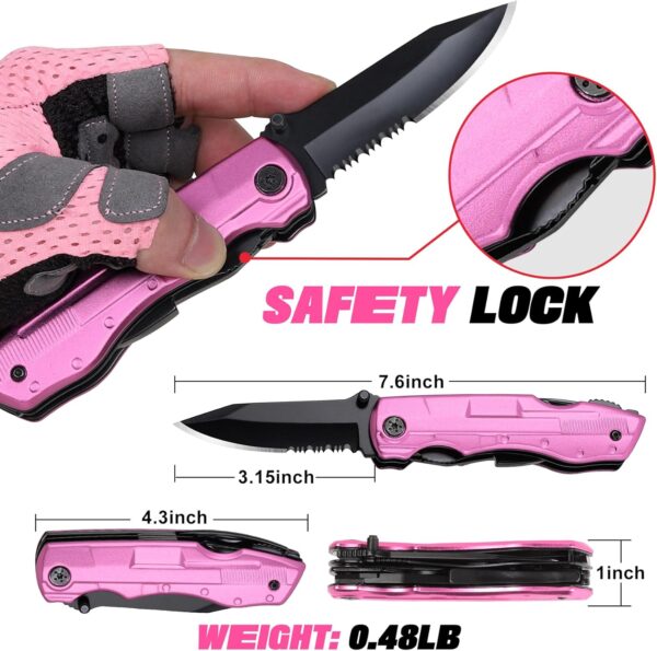 Gifts for Women, Mom, Wife, Girlfriend, Best Friend, Christmas, P-ink Multitool Knife - Gifts for Mom, Unique Gift Ideas for Women, Mothers Day Anniversary Valentines Day Birthday Gifts for Women - Image 3