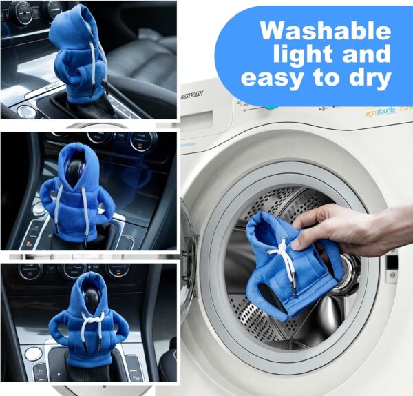 Gear Shift Hoodie, Gear Shift Cover, Universal Car Shift Knob Hoodie, Mini Hoodie for Car Shifter, Automotive Interior Cute Gadgets, Car Accessories and Decorations - Image 4