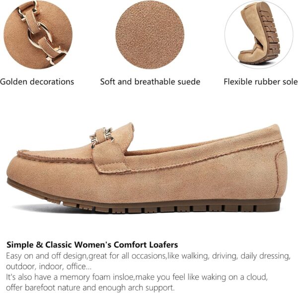 Loafers for Women Business Casual Shoes Comfortable & Lightweight Penny Loafers Slip On Work Flats - Image 3