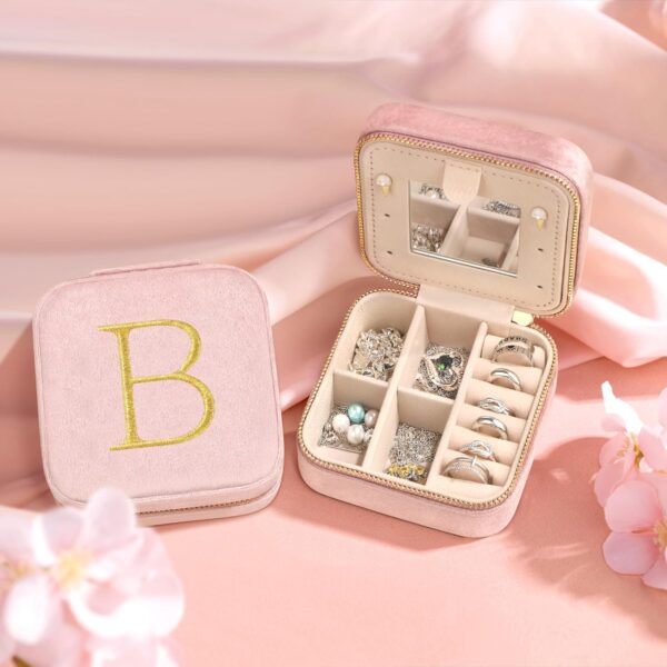 Birthday Gifts For Teen Girls Best Friend Bestie Soul Sister Pink Jewelry Boxes For Travel Ring Holder Earring Holder Beach Essentials Mothers Day Birthday Gifts For Girls Travel Accessories For Women - Image 4