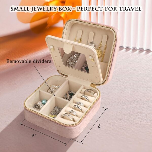 Birthday Gifts For Teen Girls Best Friend Bestie Soul Sister Pink Jewelry Boxes For Travel Ring Holder Earring Holder Beach Essentials Mothers Day Birthday Gifts For Girls Travel Accessories For Women - Image 6