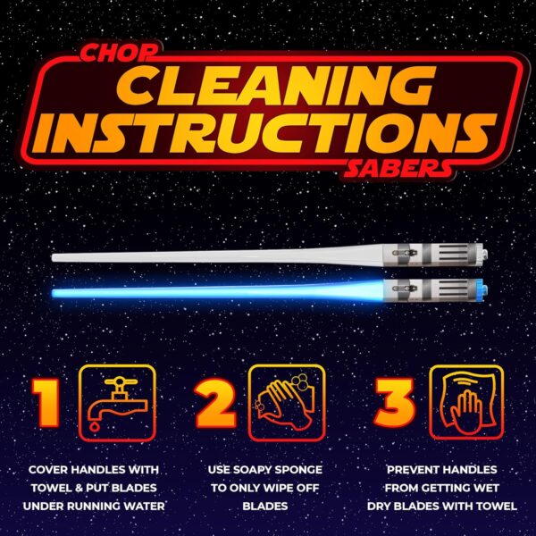 Lightsaber Chopsticks Light Up, Star Wars Chopsticks Light Up, Mini Lightsaber, Fun Chop, Cool Chopsticks, Light Saber Chopsticks, Led Chopsticks, 2 PAIRS, Blue Red (Glossy Tips) - Image 8