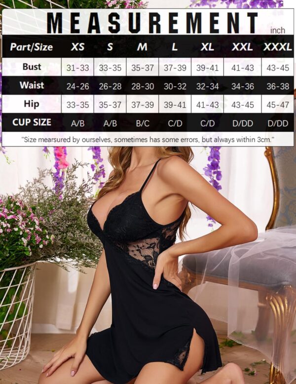 Avidlove Women Lingerie Lace Chemise Sleepwear Babydoll Teddy Lingerie - Image 6