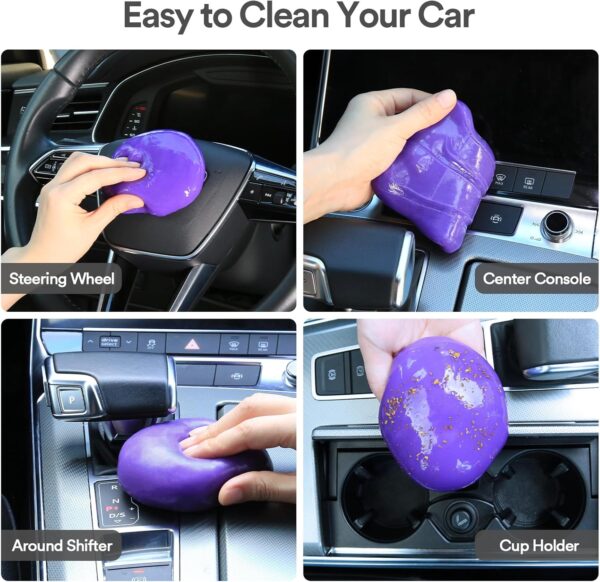 PULIDIKI Car Cleaning Gel Detailing Putty Interior Cleaner Slime Car Accessories Stocking Stuffers for Men Women Teens White Elephant Gifts for Adults - Image 5